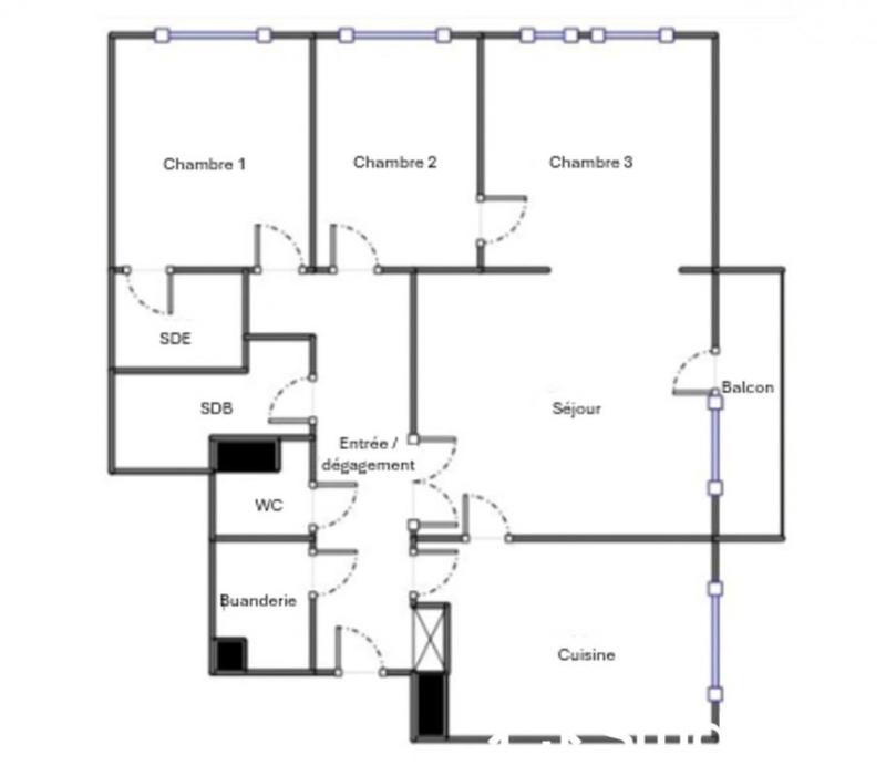 Chambre - 10 m² - 1 pièce