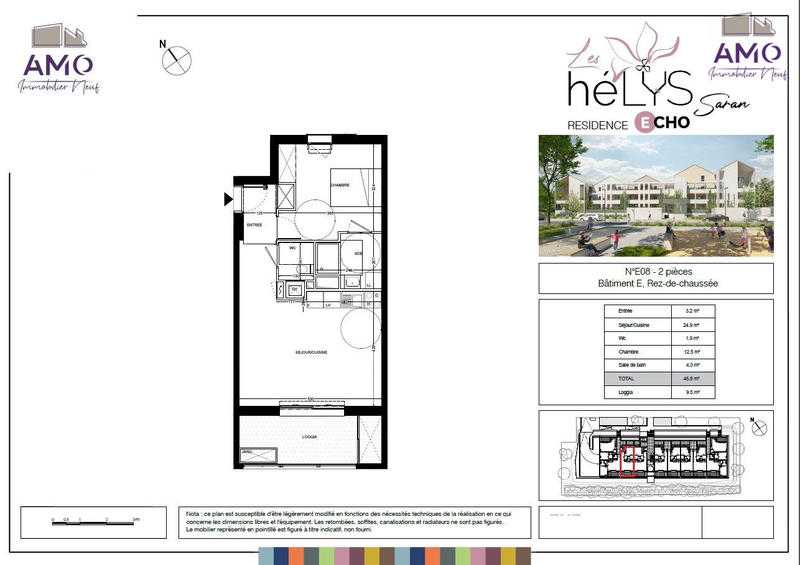 Appartement - 47 m² - 2 pièces