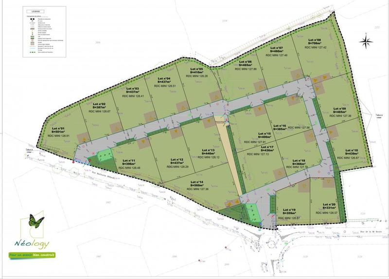 Terrain constructible - 400 m²