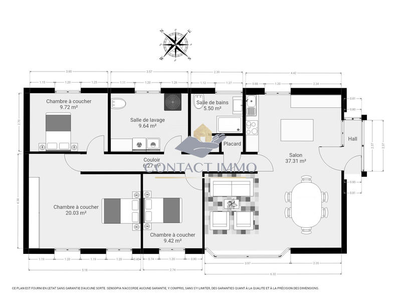 Maison - 100 m² - 4 pièces