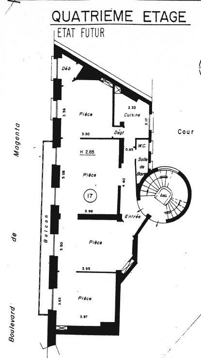 Bureau - 80 m² - 4 pièces