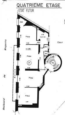 Bureau - 80 m² - 4 pièces