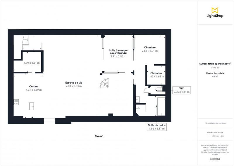 Appartement - 133 m² - 4 pièces