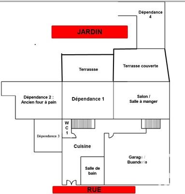 Maison de village - 124 m² - 4 pièces