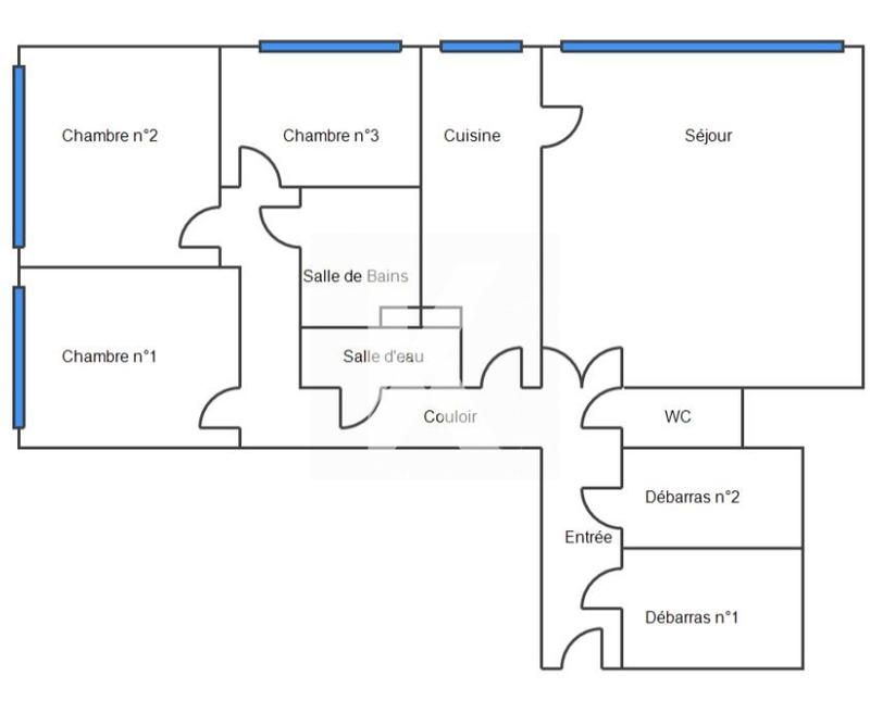 Appartement - 93 m² - 5 pièces