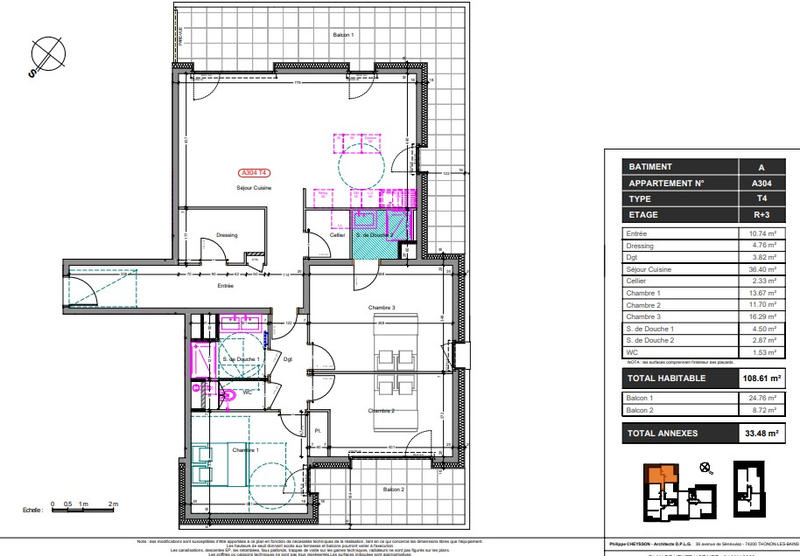 Appartement - 109 m² - 4 pièces