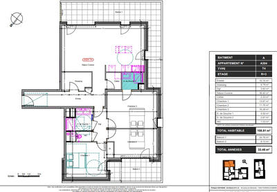 Appartement - 109 m² - 4 pièces