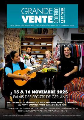 Grande Vente Solidaire du Foyer Notre-Dame des Sans-Abri