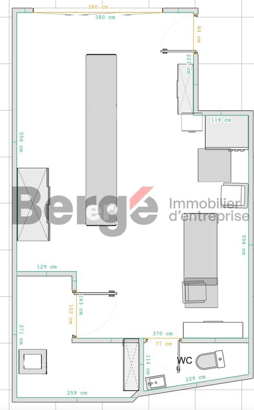 Local commercial - 40 m² - 3 pièces