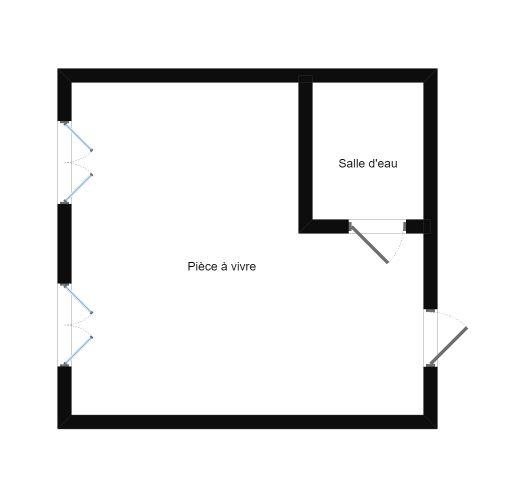 Studio - 24 m² - 1 pièce