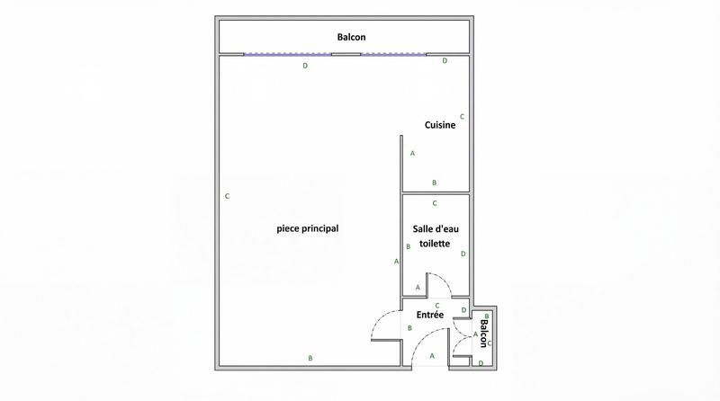 Appartement - 28 m² - 1 pièce