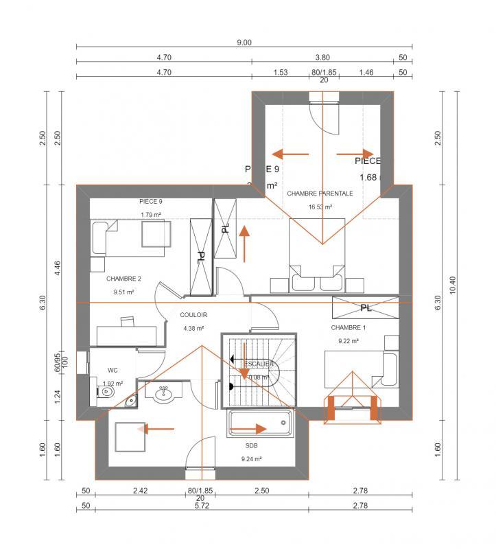 Maison - 110 m² - 4 pièces