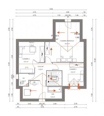Maison - 110 m² - 4 pièces