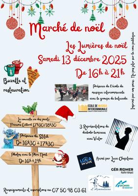 Marché de Noël - les lumières de Noël
