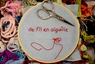De fil en aiguille, atelier broderie