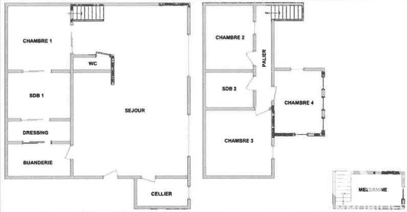 Loft - 185 m² - 5 pièces