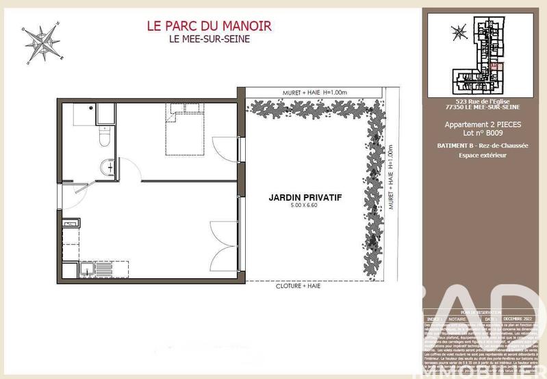 Appartement - 39 m² - 2 pièces