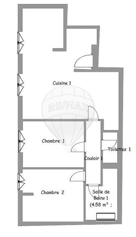 Appartement - 57 m² - 3 pièces
