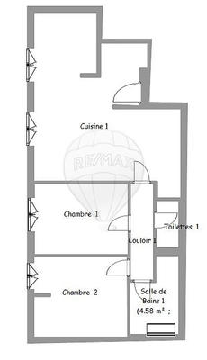 Appartement - 57 m² - 3 pièces