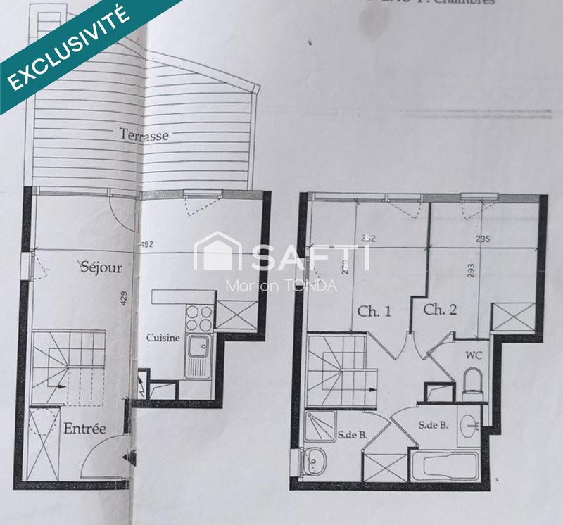 Appartement - 45 m² - 3 pièces