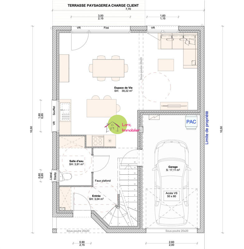 Maison - 96 m² - 5 pièces