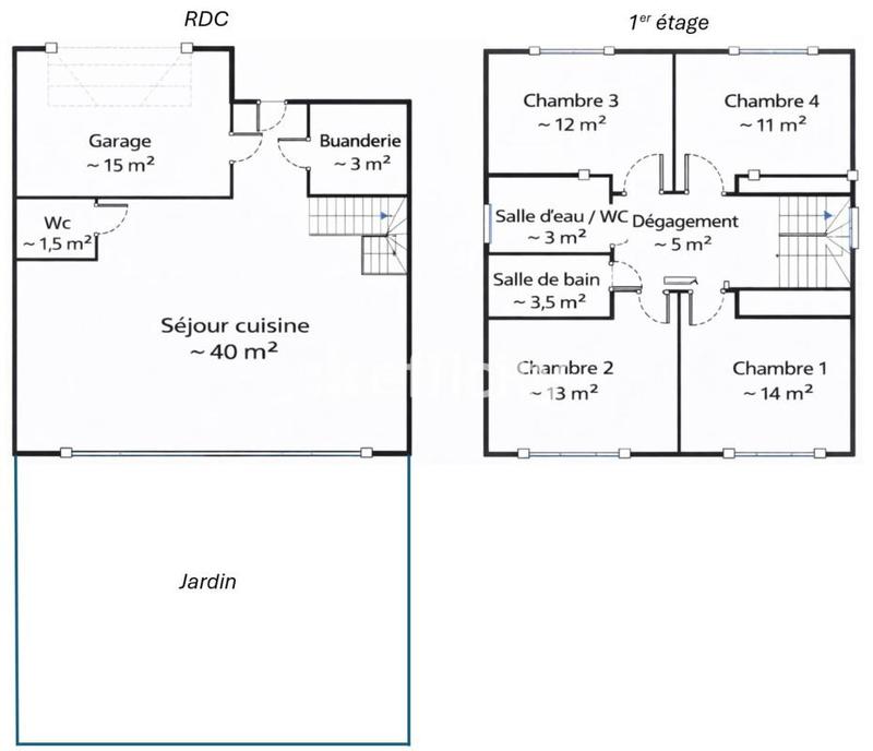 Maison - 105 m² - 5 pièces
