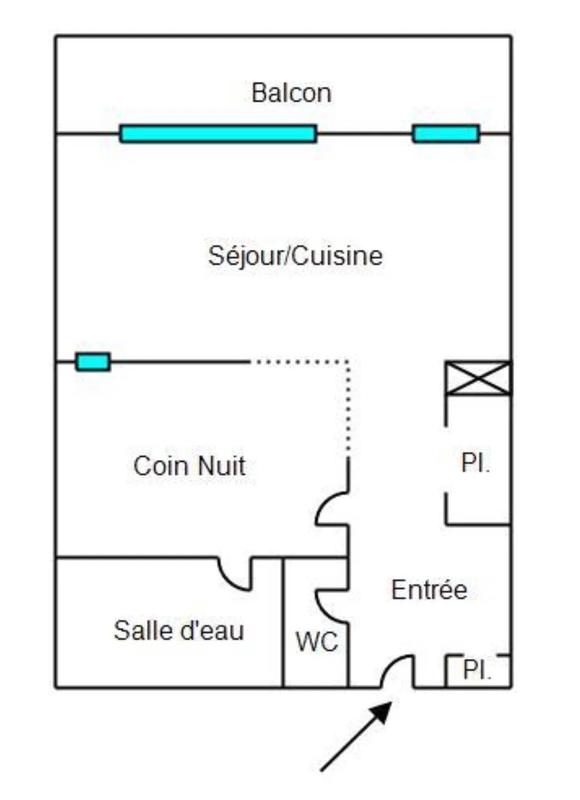 Appartement - 35 m² - 2 pièces
