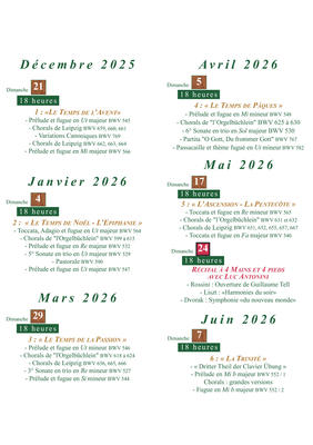 Festival Organa 2025 - 2026