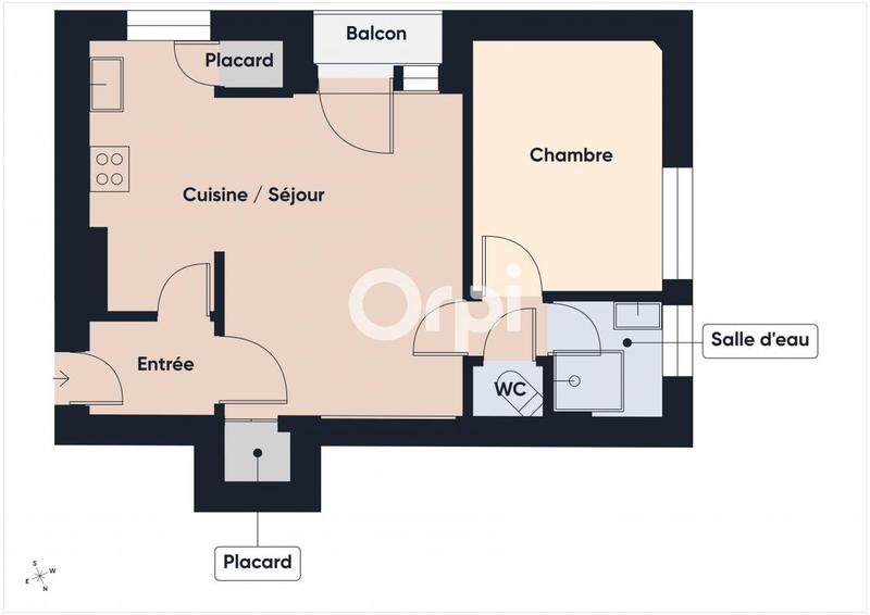 Appartement - 37 m² - 2 pièces