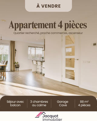 Appartement - 88 m² - 4 pièces
