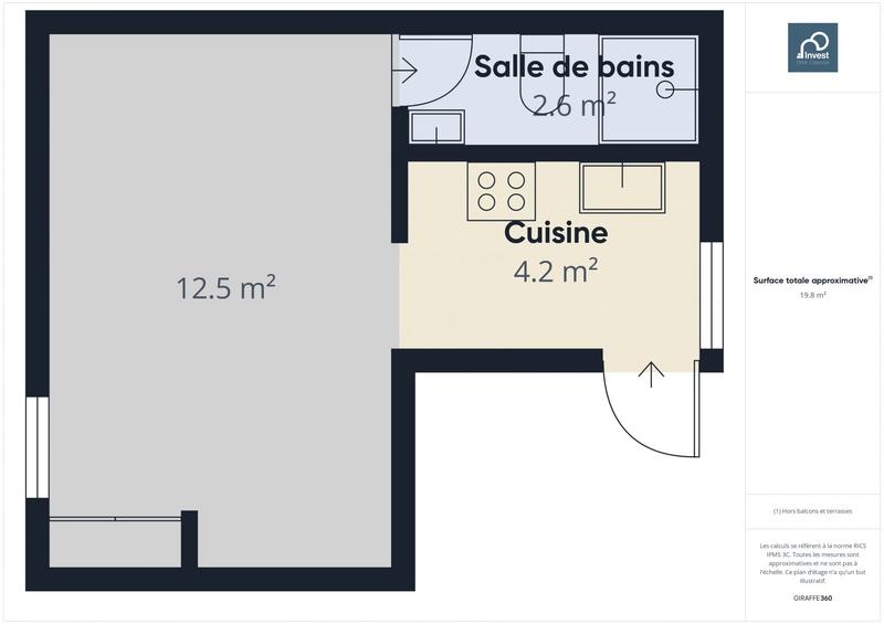 Appartement - 21 m² - 1 pièce