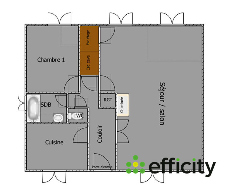 Maison - 90 m² - 5 pièces