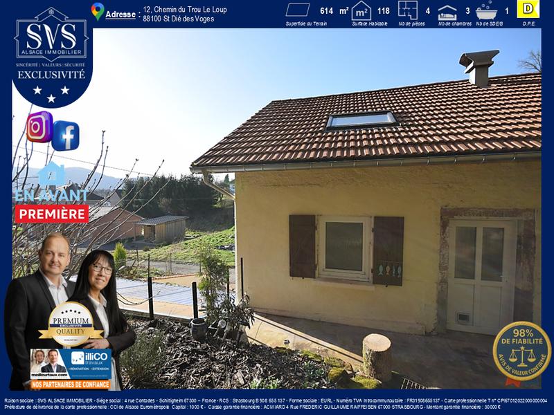 Maison - 118 m² - 4 pièces