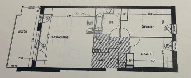 Appartement - 65 m² - 3 pièces