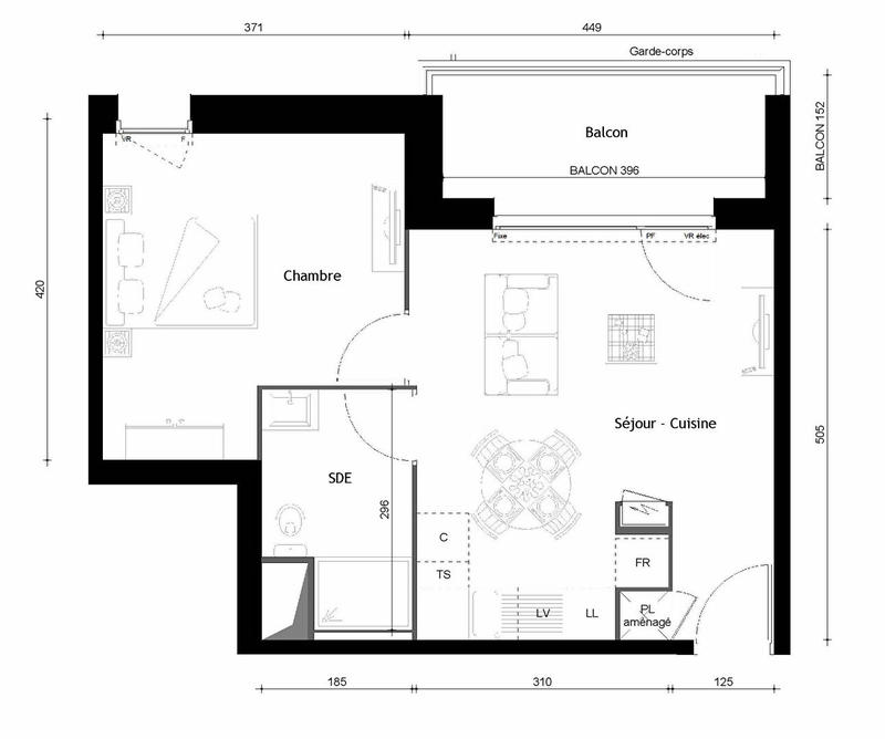 Appartement - 40 m² - 2 pièces