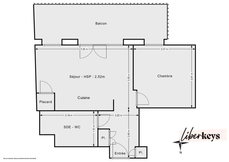 Appartement - 40 m² - 2 pièces