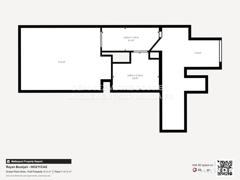 Appartement - 26 m² - 1 pièce