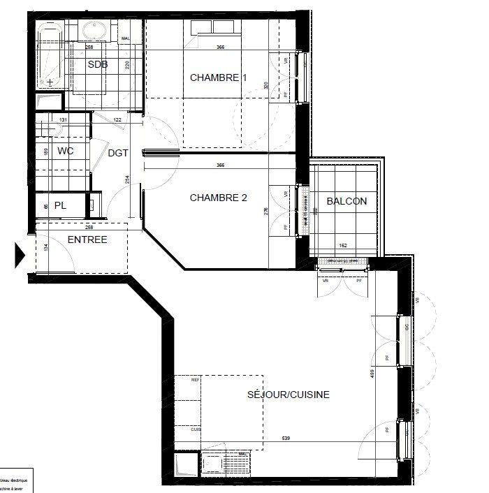 Appartement - 64 m² - 3 pièces