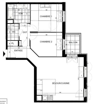 Appartement - 64 m² - 3 pièces