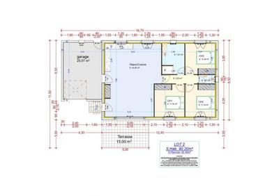 Villa - 90 m² - 4 pièces