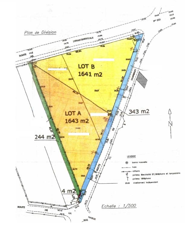Terrain constructible - 1 643 m²