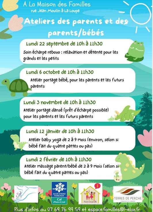 Ateliers des parents et parents/bébés