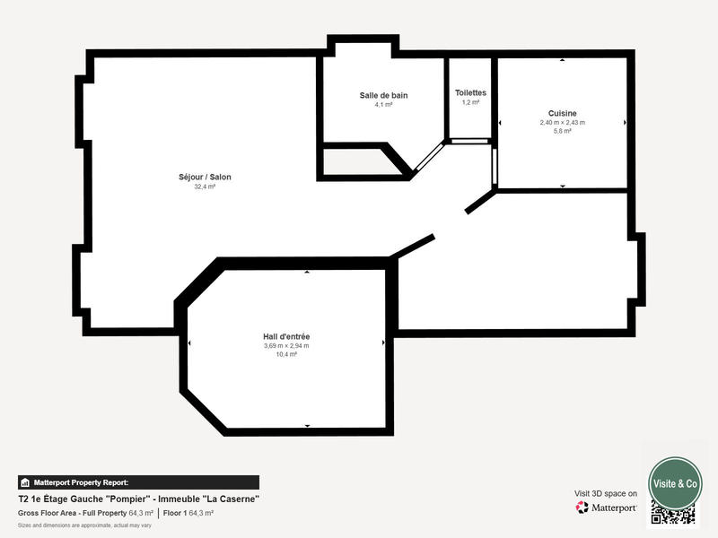 Appartement - 42 m² - 2 pièces