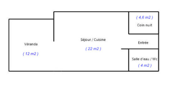 Appartement - 45 m² - 2 pièces