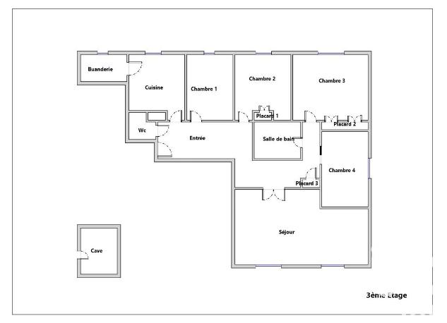 Appartement - 110 m² - 5 pièces
