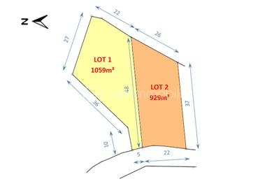Terrain constructible - 1 000 m²