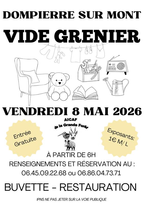 Vide grenier à dompierre sur mont
