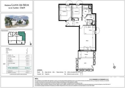 Appartement - 67 m² - 3 pièces