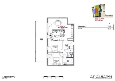 Appartement - 73 m² - 3 pièces