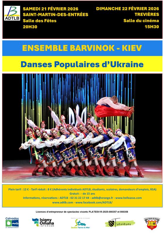 Spectacle de danse populaire d'Ukraine par la troupe Barvinok - Kiev